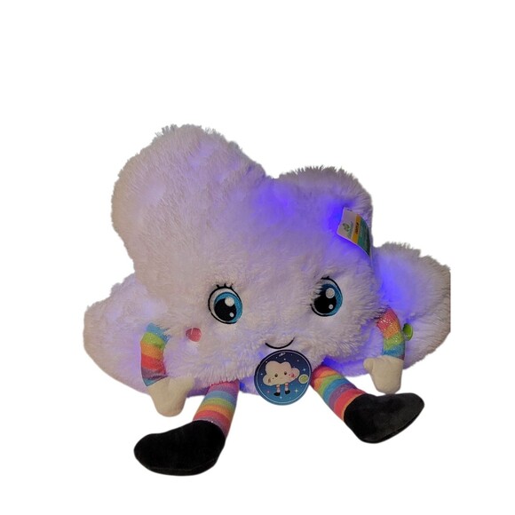2021 NWT Celebrate Cloud Plush Rainbow Feet And Arms Lights Up Large 20" - Picture 5 of 11